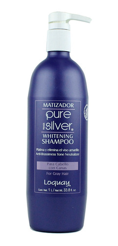 Shampoo Matizador Canas Pure Silver 1l Loquay Envío Gratis