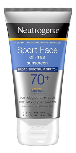 Neutrogena Sport Face Oil-free Sunscreen, Spf 70