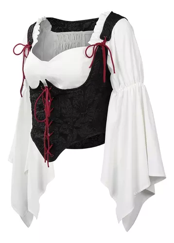 Chaleco Medieval Renacentista De Tops, Disfraz Para Mujer