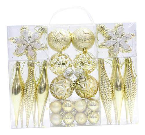40x Adornos De Bolas De Navidad Colgantes Con Dijes,