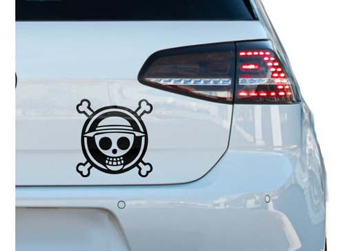 Vinilo Sticker Decorativo Auto One Piece Luffy Flag