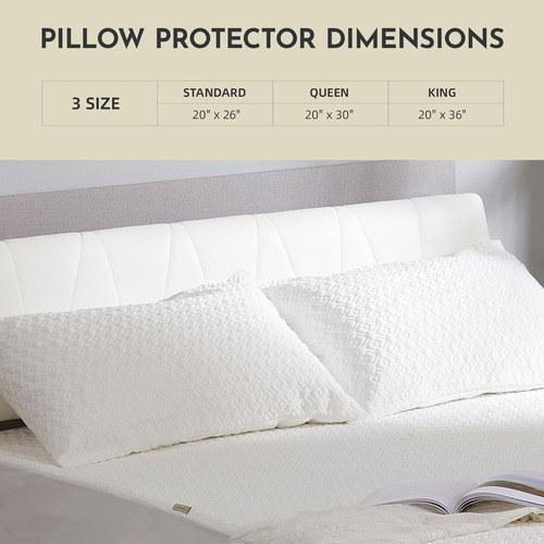 Protector De Almohada Impermeable Con Cremallera (paquete De