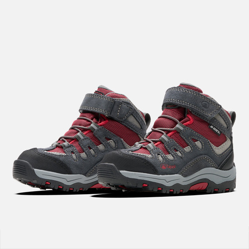 Botín Niño Puelo Cs Hi Velcro Gris Rojo Lippi