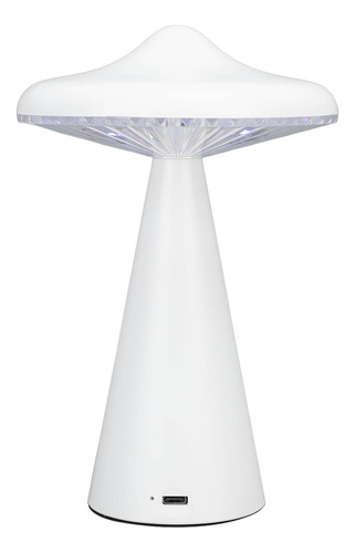 Mesa Led Con Forma De Hongo Blanco, Recargable Por Usb, Táct