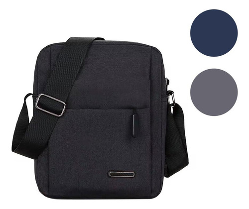 Pochete Bolsa De Ombro Resistente Alça Regulável Forrada Cor Preto