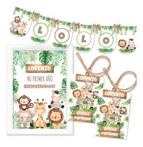 Comprar Kit Imprimible Safari Animales Selva Invitación Candy Bar