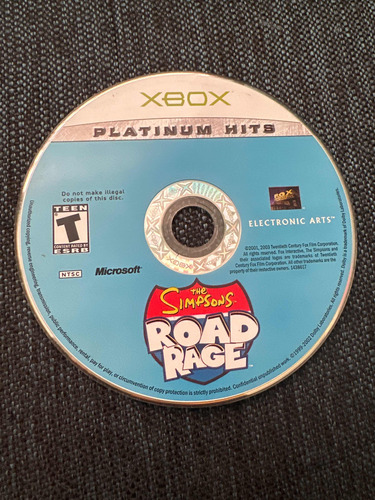 The Simpsons Road Rage Platinum Hits Xbox Solo Disco
