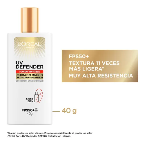 comprar Protetor Solar L´Oréal Paris Fps50+ Uv Defend Fluid 40gr