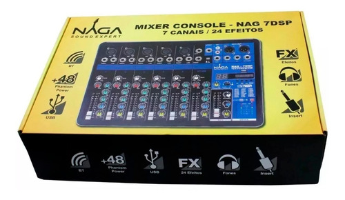 Mesa De Som 7 Canais Naga 7dsp Com Bluetooth Promoção!