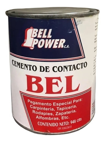 Pega Contacto Amarilla 1/4 Bell Power Original