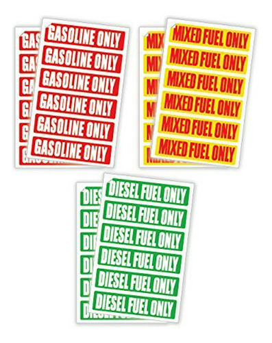 Etiquetas De Automoción - (3 Sets Of 12 Decals) Diesel Fuel 