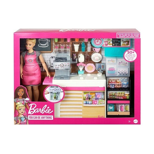 Barbie Play Set Cafetería + Muñeca Y Acc