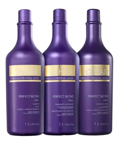 Ghair Progressiva Para Loiras Perfect Blond - 3x1000ml