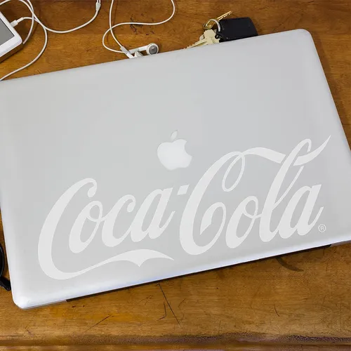 Calcomanías Vinilo Coca-cola Script Set 2 Blanco 29.2x8.9cm