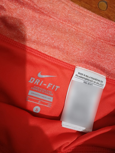 Short Nike Deportivo Dryfit Naranja T S Pantalón Corto (Usado)