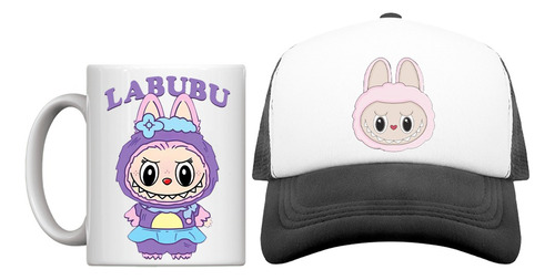 Gorra Y Taza Labubu The Monsters Zimomo Tycoco Pato Modelo 3 Regulable Niños Y Adultos