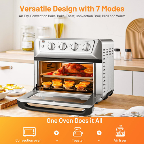 Horno Tostador Con Freidora De Aire 7 En 1 1800 W 21.5 L