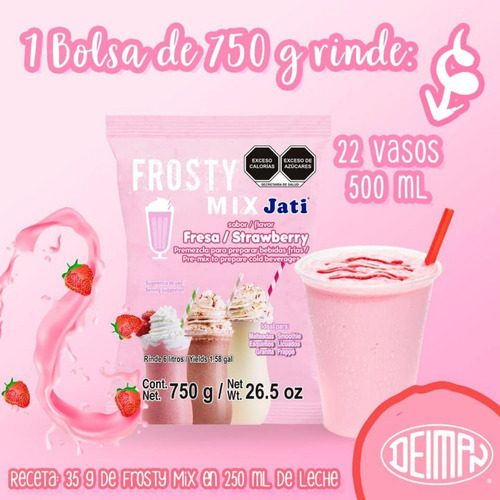 Malteada Frosty Mix750g Agua/leche Bebidas Frías Icy Smothie