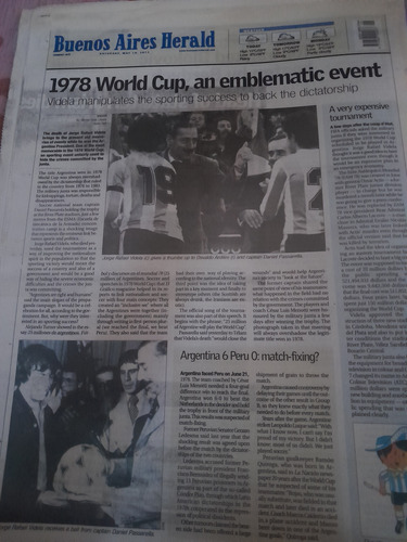 Diario Buenos Aires Herald Muerte Videla 18 05 2013 (Usado)