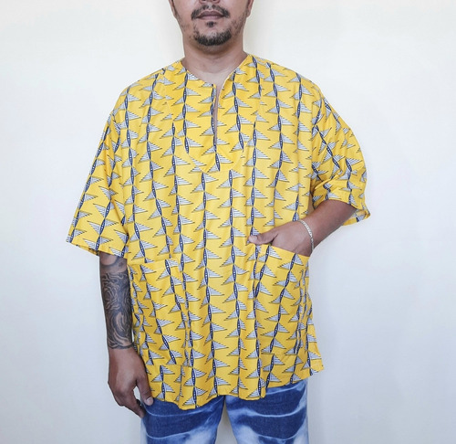 Imagem 3 de 6 de Blusa Bata Masculina Tecido Joel