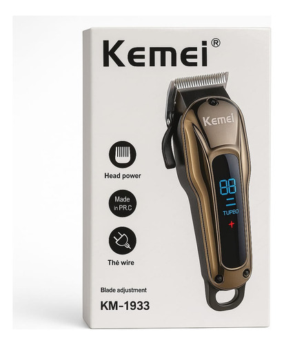 Maquina De Corte Cabello Kemei 1933 Profesional Inoxidable Dorado Oscuro