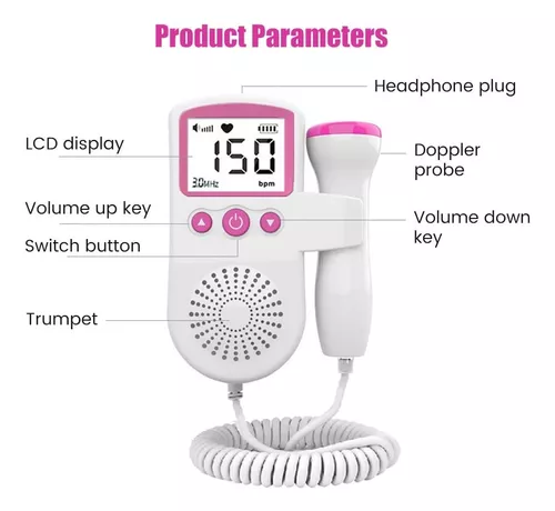 Detector Latidos Fetales Bebe Portable Doppler