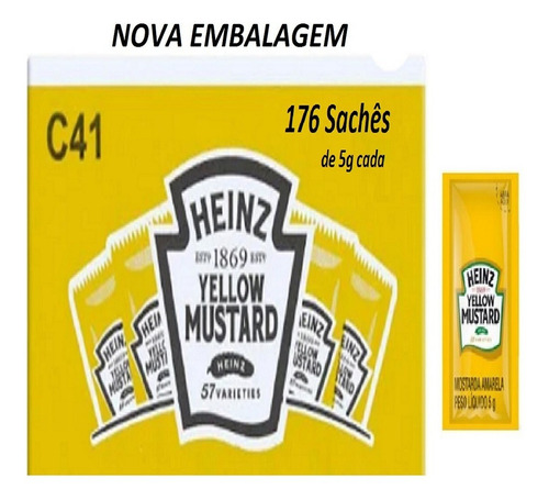 Mostarda Heinz sem glúten em caixa 5g
