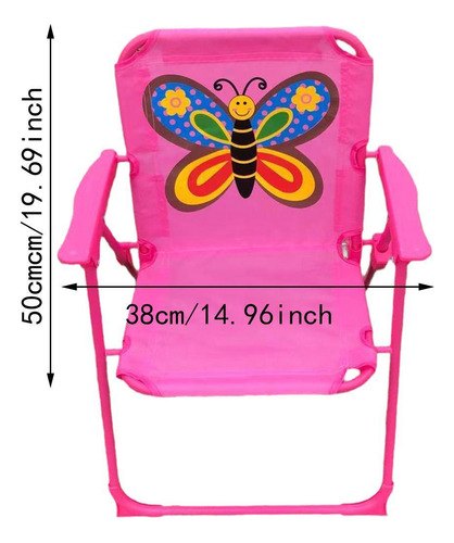 Kids Camping Folding Chair Portable Seat For Sporting Pink