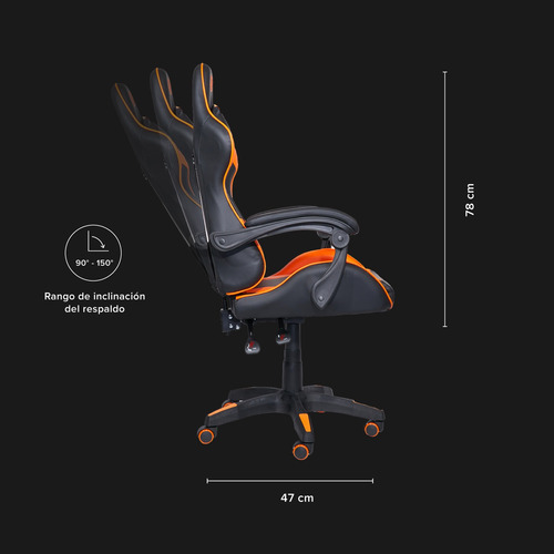 Imagen 10 de 10 de Silla Gamer Modelo Kaos By Njoytech Colores A Elección