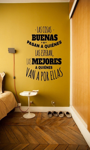 Vinil Decorativo Para Pared Frases Letras Las Cosas Buenas..