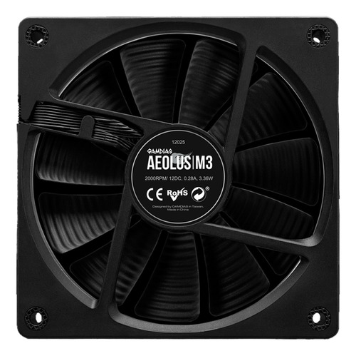 Kit con 3 ventiladores Rgb Gamdias Aeolus M3 1203r Argb Black