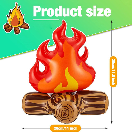 2 Outdoor Inflatable Campfire Set For Festive 2 Pcs