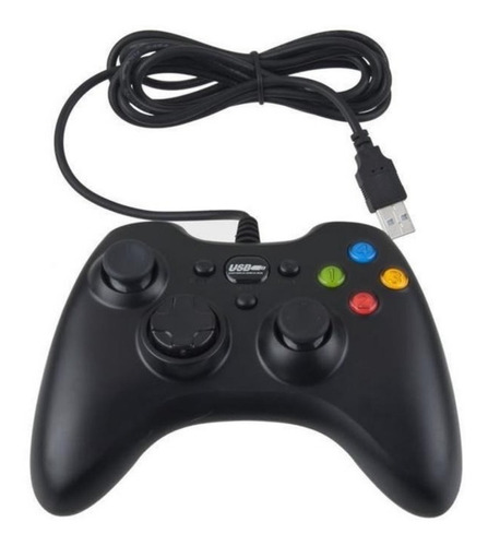 Gamepad Usb Control Para Pc Para Juegos Negro Diseño Xbox