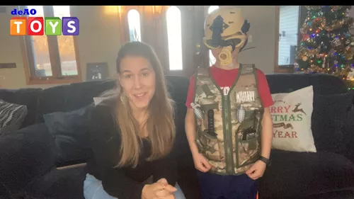 deAO Disfraz de soldado militar de combate para niños con casco, accesorios  de equipo de soldado militar y mochila de almacenamiento, disfraz de