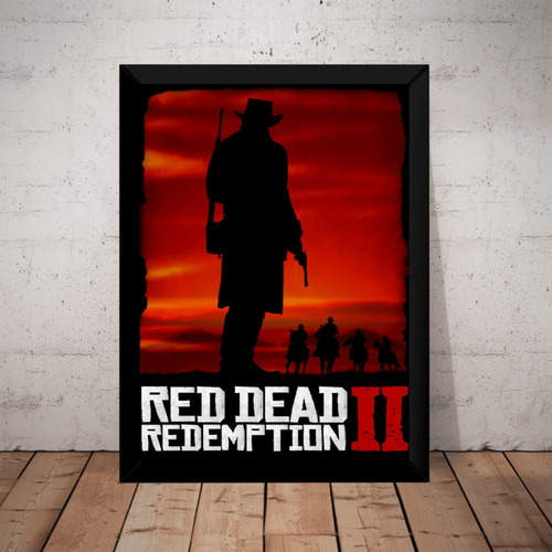 Quadro Red Dead Redemption 2 Game Arte Poster Com Moldura