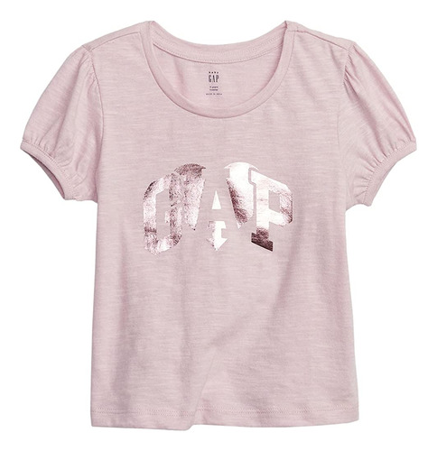 Gap Baby Girls Puff Sleeve Graphic Tee T Shirt, Pink Quartz 