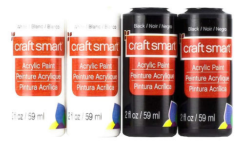 Pintura Acrilica Blanco Negro Craft Smart