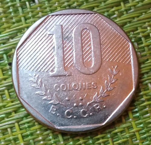 Moneda De 10 Colones Costa Rica 1985 Muy Bien Conservada. 