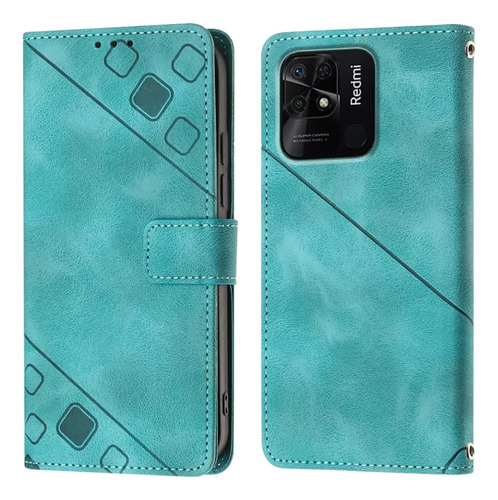 ( Funda Tipo Cartera Con Tapa En Relieve Para Xiaomi Redmi 10c