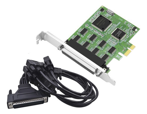 Tarjeta De Serie Pcie Pci-e X1 A Rs232 8 Puertos Db9 Pin Com