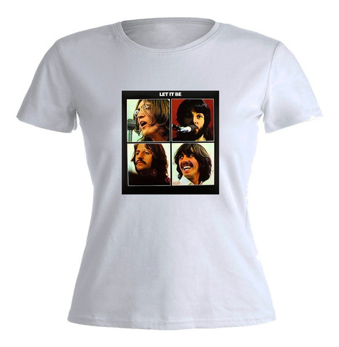 Remera Mujer Algodón Let It Be The Beatles