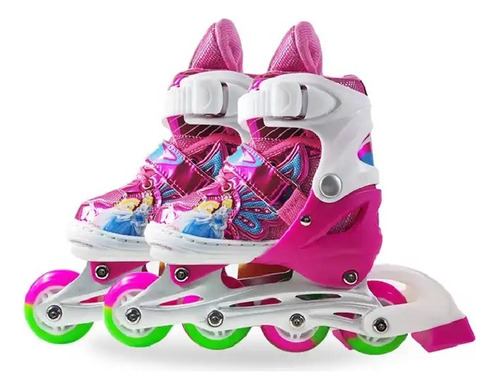 Patines Niña Linelase Convertible En 4 Ruedas Talla 31 Al 34