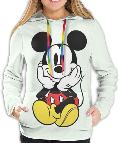 Mickey Mouse Minnie 3d Print Mujeres Sudadera Con Capucha 2