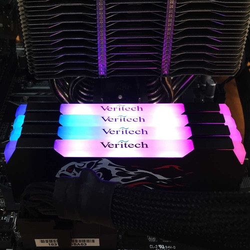 Imagem 4 de 4 de Memória Ram Rgb Ddr4 3600mhz 16gb (2x8) Veritech