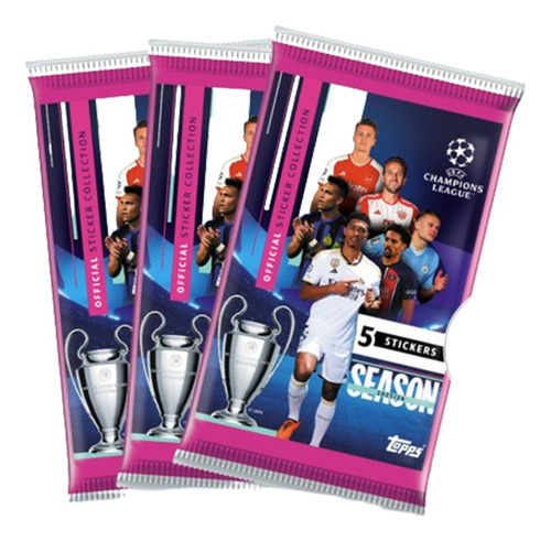 Lote De 50 Figurinhas Metalizadas Champions League 23/24