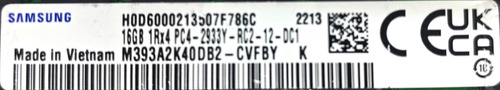 Memoria Ddr4 16gb 1rx4 Pc4-2933y Rc2 12 Dc1 Ecc Rdimm Server (Usado)