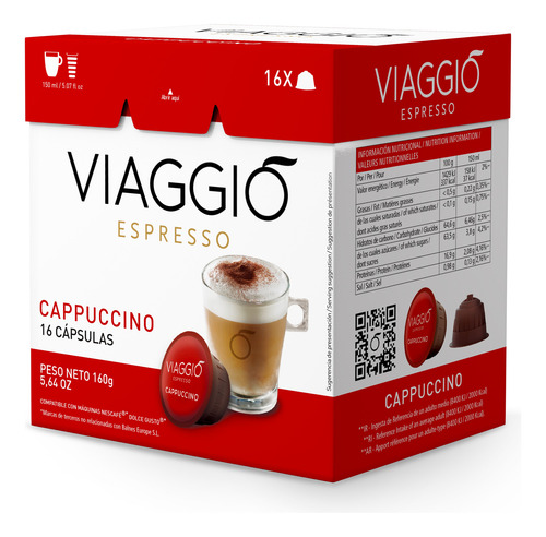 16 X Capsulas Capuccino Para Dolce Viaggioespresso