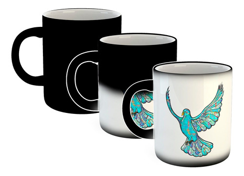 Taza Magica Paloma Celeste Diseño Dove