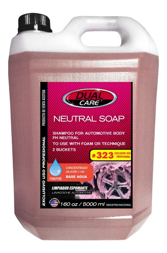Imagen 1 de 8 de Shampoo Neutro 5 L Dual Care Foam Ceramico Detailing