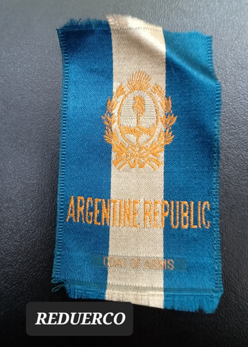 Escudo De Armas República Argentina Impreso En Tela 7x4,5 Cm (Usado)